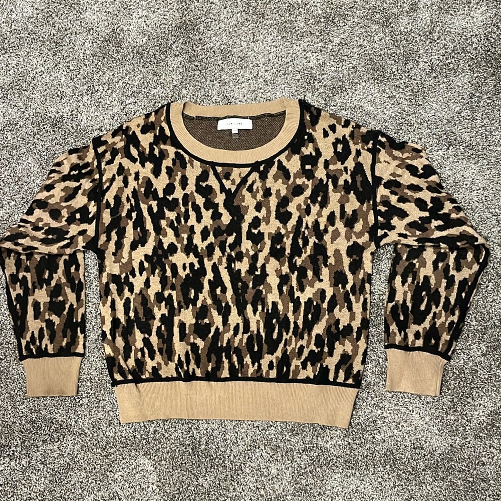 John + Jenn abstract animal print crewneck sweater. Size Medium.
